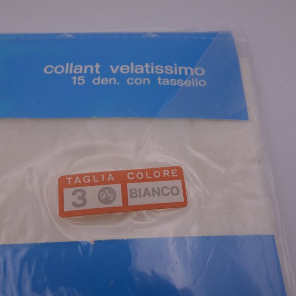 Vintage Prestige Ultra Sheer Made in Italy 100% Nylon 15 DEN White Panty Hose - Picture 11 of 13